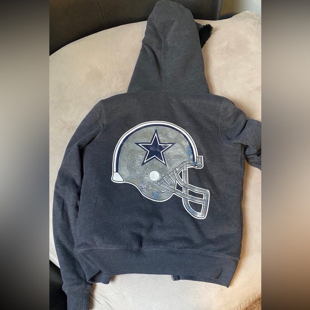 Dallas Cowboys fur lined sequin jacket